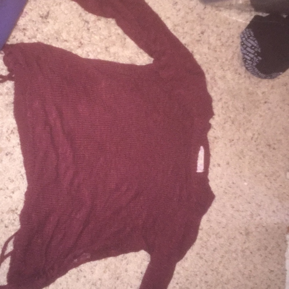 Long sleeved knit sweater
